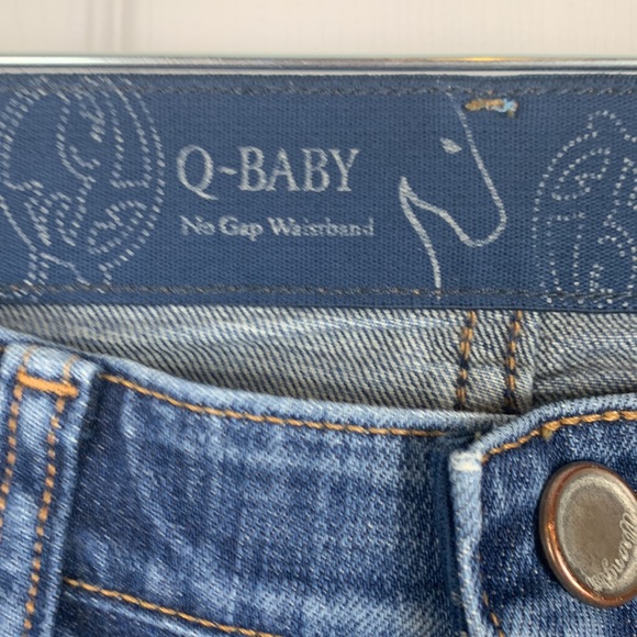 Q-Baby denim blue jeans size 7-8 x 28.5” Has stretch in waistband. - Picture 4 of 7